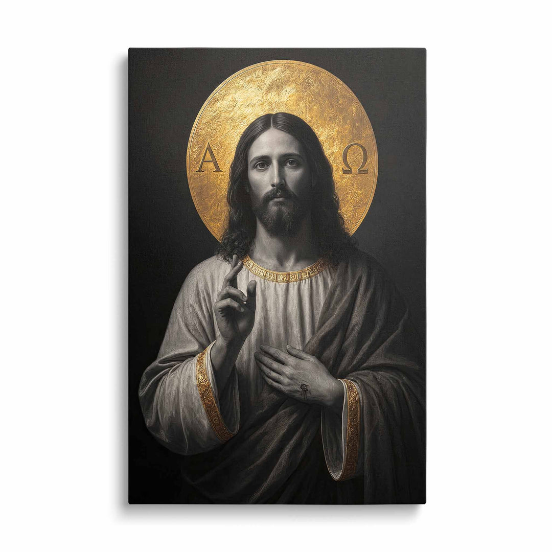 Jesus The Alpha and Omega (Uncolored Version)
