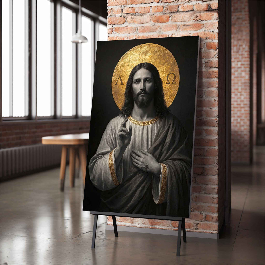 Jesus The Alpha and Omega (Uncolored Version)