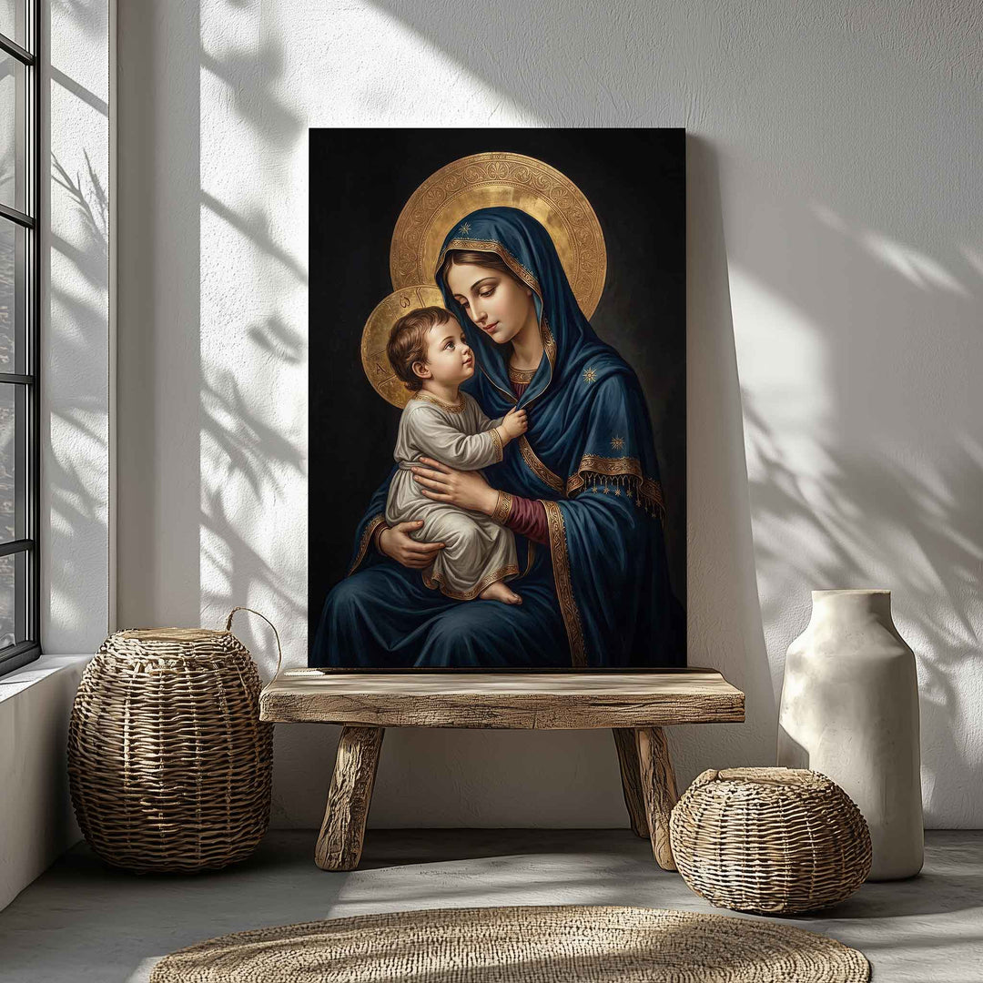 Virgin Mary and Jesus Christ (Colored Version)
