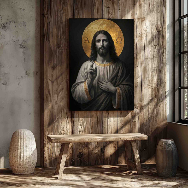 Jesus The Alpha and Omega (Uncolored Version)