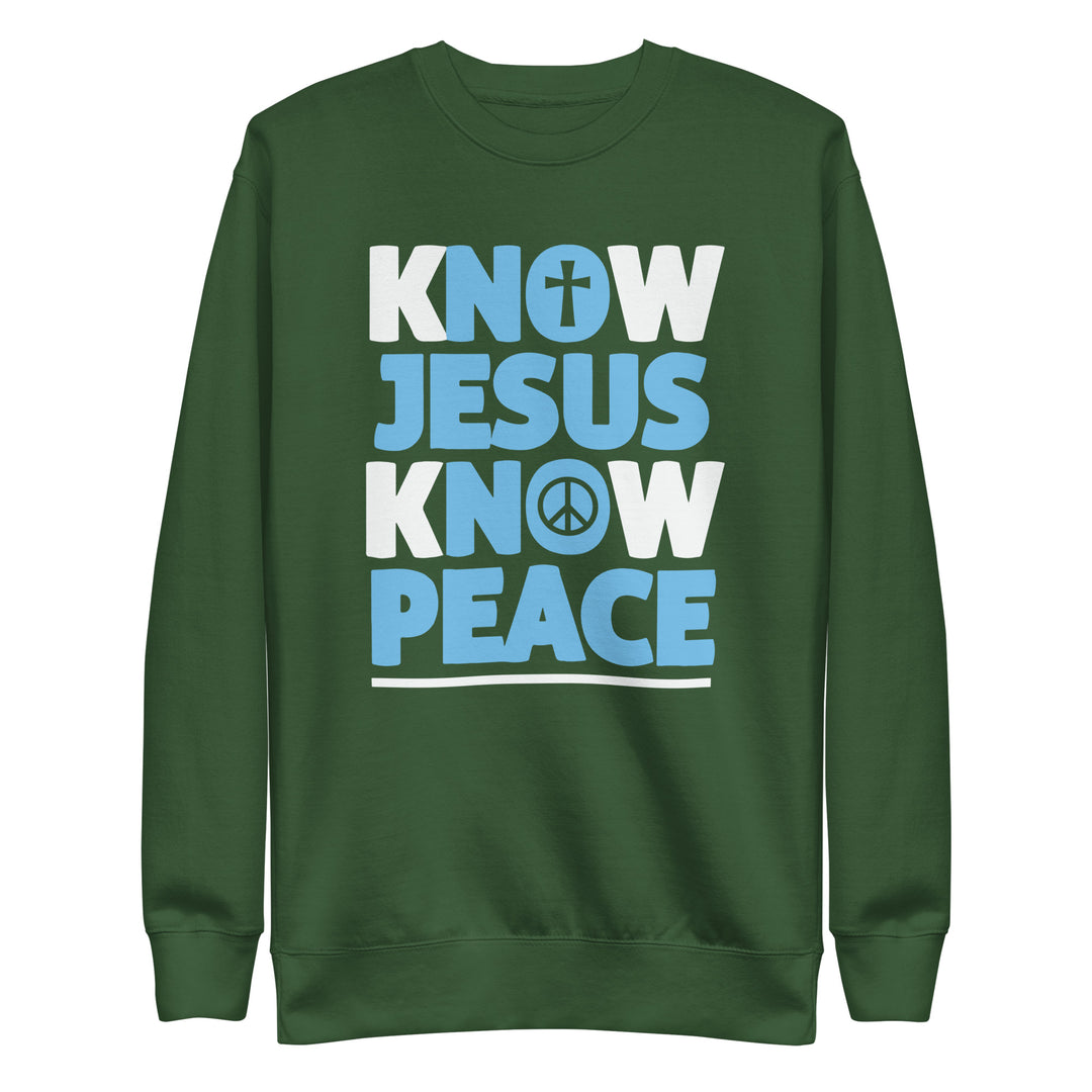 Know Jesus Know Peace Cotton Unisex Premium Sweatshirt